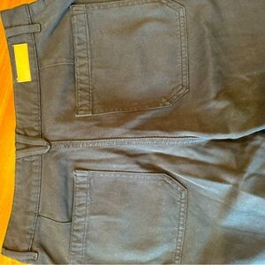 Five brand black twill wide leg slightly cropped pant